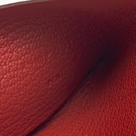 Hermes Calvi Vermillion Chevre Mysore Leather Card Holder - Picture 9 of 9